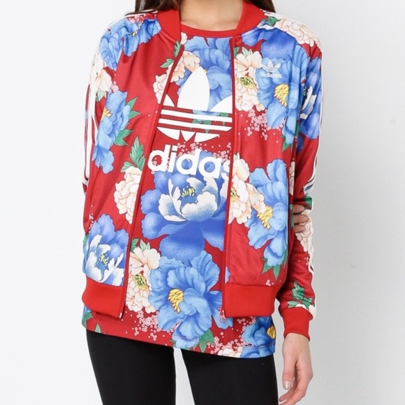 *Rare* Farm Rio x Adidas Originals Chita Floral Womens Track Jacket XS - Picture 2 of 15